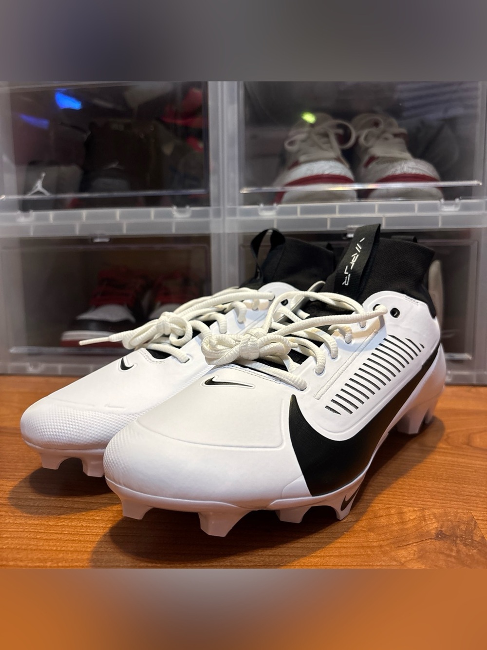 Nike Vapor Edge Pro 360 2 TB White Black FN7759-100 Football Cleats Sz 14M NWOB